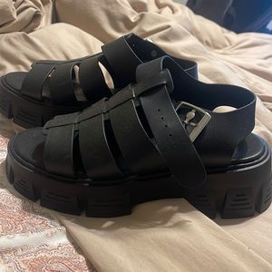 ASOS DESIGN extreme chunky gladiator sandals in black